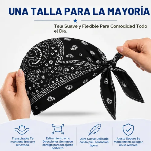Vista 4 de 5 unidades de sombreros transpirables que absorben el sudor, gorro refrescante S-kull para casco, gorra de ciclismo con estampado de cachemira