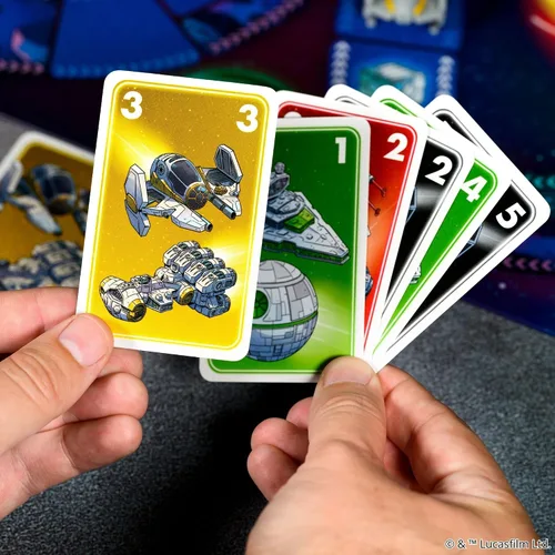 Vista 5 de Juego de mesa Star Wars Super Teams - Carrera de estrategia rápida a través de la galaxia, divertido para familias, niños y adultos, a partir de 7
