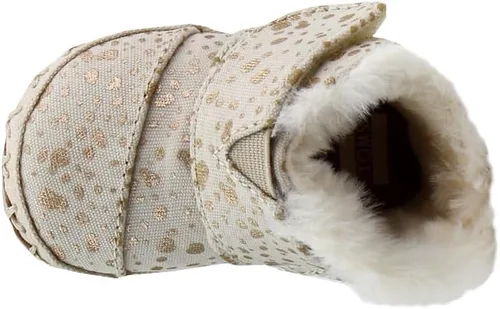 Vista 4 de TOMS Botas ocasionales para bebés Cuna Gold Foil Snow Spots Bootie - Oro