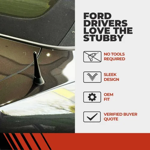 Vista 3 de Stubby antena de recambio - Ford F-150 1997-2008 - 3.25 pulgadas - fabricado en Estados Unidos - Se instala en cuestión de segundos - Resistente a