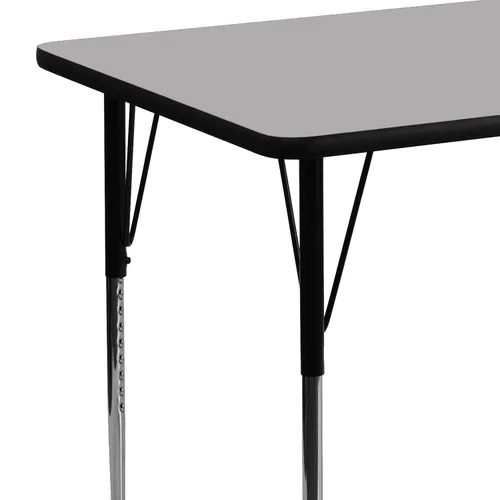 Vista 7 de EMMA + OLIVER Mesa de actividades ajustable con laminado térmico gris 24x48
