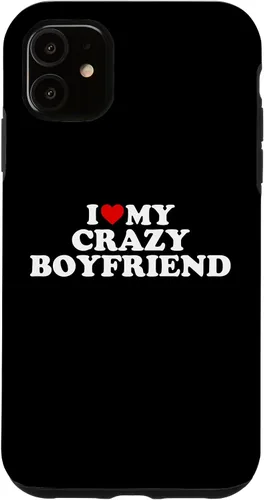 Vista 8 de I Love My Crazy Boyfriend BF - Red Heart Case for iPhone 17