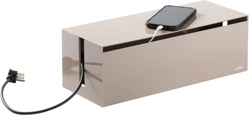 Vista 9 de YAMAZAKI Home Cable Box-Outlet Cable Organizador de almacenamiento, protector de cubierta