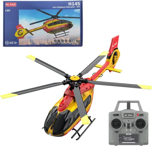 Vista 12 de Helicóptero sin escobillas RC, EC-135 1/36 2.4G 6CH Conducción directa 3D/6G modelo de helicóptero (versión RTF)
