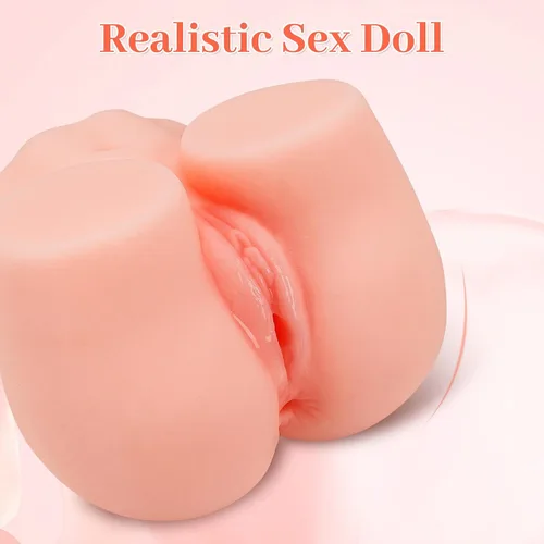 Vista 4 de Coño de bolsillo de 1.5 libras para hombres, masturbadores masculinos, muñeca sexual realista con vagina anal, juguete sexual realista 2 en 1