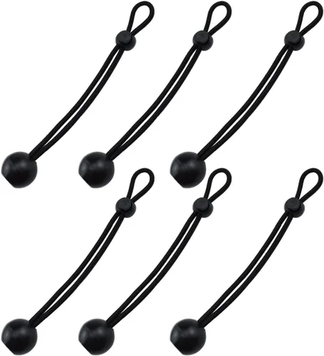 Vista 9 de Correas elásticas universales MARRTEUM Ball, cuerdas elásticas multiusos para tiendas de campaña, toldos, lona (12 piezas, negro) Multipurpose