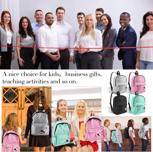 Vista 6 de Amylove 24 mochilas clásicas a granel de 14 pulgadas para niños y niñas, mochila escolar de varios colores, mochila escolar unisex a granel