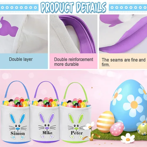 Vista 4 de Regalos de Pascua personalizados para niños, cestas de Pascua personalizadas de Jocidea para niños, canasta de Pascua juguetes para niñas, juguetes