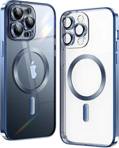 Vista 14 de Matallic - Funda transparente brillante para iPhone 11, compatible con Magsafe con protección completa de cámara chapada