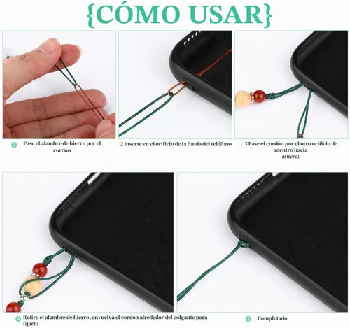 Vista 8 de Hemobllo Abalorio para teléfono – Jade Lotus Phone Charm Strap Agate Mobile Phone Pendant Decorativo Teléfono Celular Accesorios para Llavero