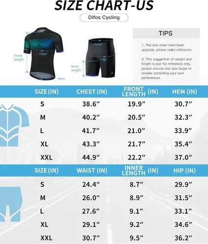 Vista 7 de Conjunto de camisetas de ciclismo para hombre, pantalones cortos acolchados de secado rápido, manga corta, 3 bolsillos traseros, traje de ciclismo