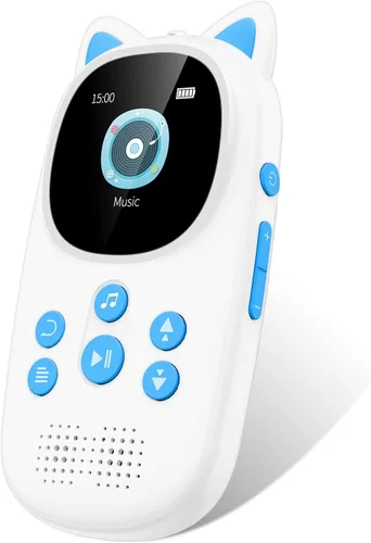 Vista 7 de Reproductor de MP3 para niños, reproductor de MP3 Bluetooth 5.0 de 32 GB, reproductor de música infantil con radio FM, altavoz, grabadora de voz