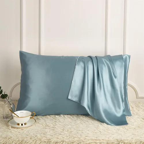 Vista 2 de DISANGNI Funda de almohada 100% seda de morera, utilizada para cabello y piel, funda de almohada de seda de un lado