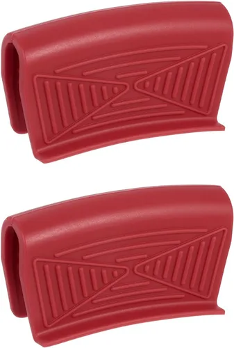 Vista 9 de uxcell 2 piezas de asistencia de silicona para mango de sartén caliente, fundas para mango de sartén caliente, funda resistente al calor, cubierta