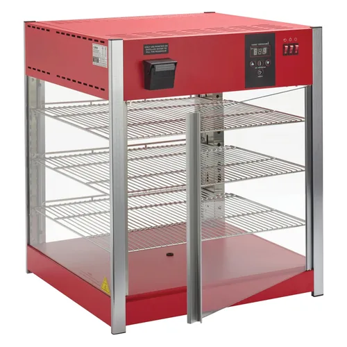 Vista 2 de Winco EDM-1PT Calentador de alimentos calentado y humificado giratorio con puertas dobles, 18