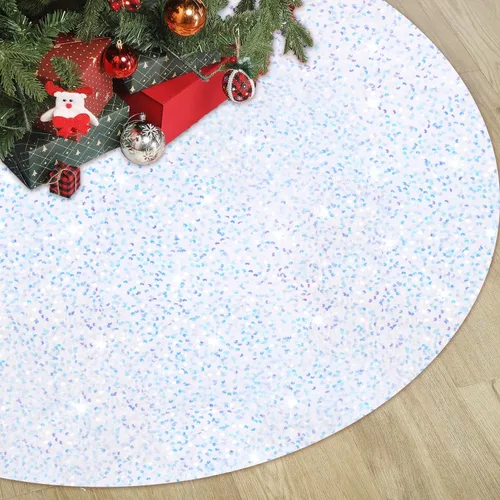 Vista 12 de FOTSHARER Falda negra para árbol de Navidad de 21 pulgadas, faldas de terciopelo para árbol de Navidad de mesa, falda de árbol de Navidad