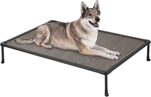 Vista 9 de Veehoo Cama elevada para perros a prueba de mordidos, cama elevada indestructible para masticadores agresivos, plataforma de entrenamiento Azul
