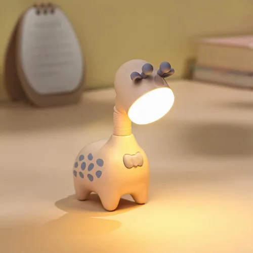 Vista 11 de Luz Nocturna de Jirafa Fantasee USB Recargable para Guardería y Mesita de Dormir para Niños - Verde