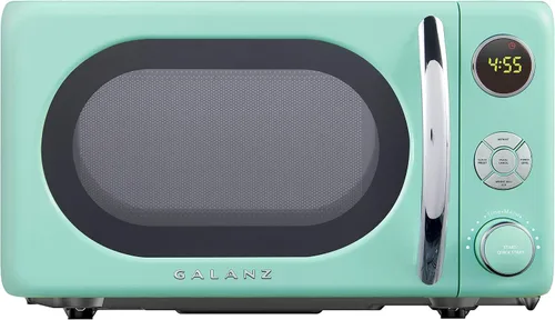 Vista 18 de Galanz GLCMKZ11BKR10 - Horno microondas retro de encimera, con funciones de cocción y recalentamiento automáticos, descongelación, inicio rápido