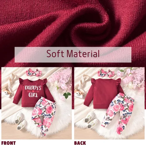 Vista 5 de Aalizzwell Traje de otoño e invierno para bebés de 0 a 24 meses