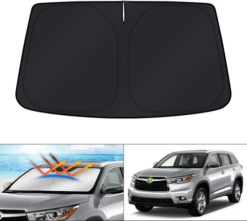Vista 45 de KUST - Parasol plegable para parabrisas para BMW X1 E84, accesorios 2011 2012 2013 2014 2015, protector de visera de sol ajustable que bloquea