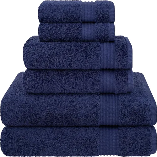 Vista 64 de Cotton Paradise Juego de 2 toallas turcas de 100 % algodón, suaves, absorbentes, de secado rápido, juego de 2 toallas de baño de 35 x 70 pulgadas