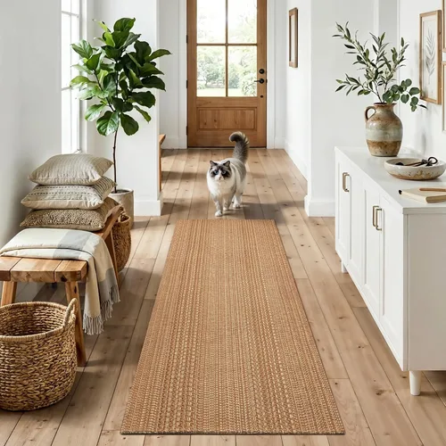 Vista 8 de MatEssenz Alfombrillas de cocina de 20 x 30 pulgadas para piso, alfombras de cocina tejidas, lavables a máquina, estilo bohemio, antideslizantes