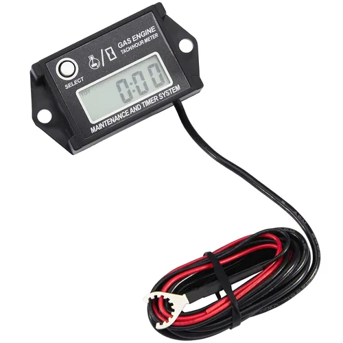 Vista 9 de CarBole Tacómetro Digital de Horas, Tacómetro de Horas para Motor Pequeño, Medidor de Calibre RPM para Cortacésped, Esquís, Moto de Cross, Barco