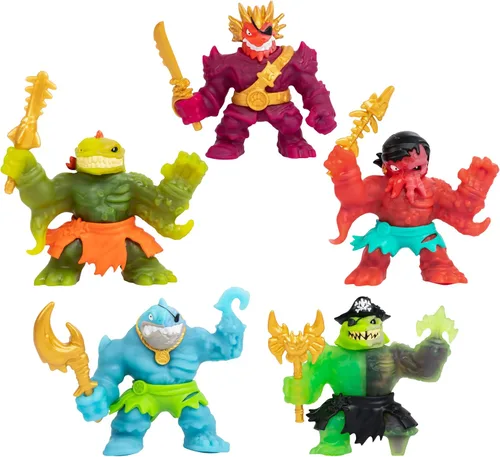 Vista 8 de Heroes of Goo Jit Zu Cursed Goo Sea Súper pegajosa, figura de acción de Goo llena de Goo Blazagon Hero Pack con cara que cambia