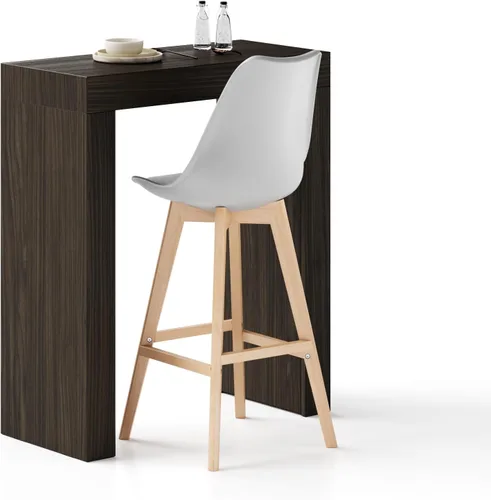 Vista 70 de Mobili Fiver Evolution - Mesa alta de bar de cocina fabricada en Italia Ahorra Espacio, Mesa de altura de mostrador montada en la pared para 1