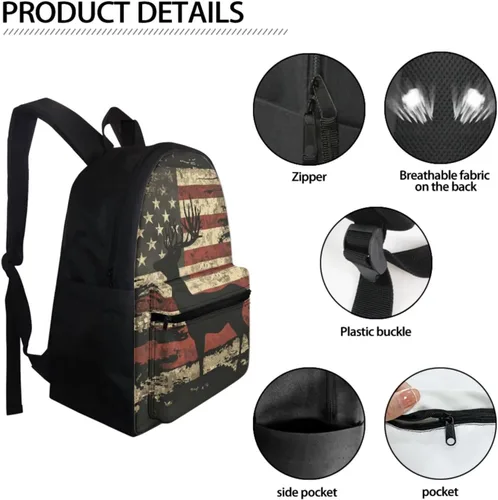 Vista 30 de FOR U DESIGNS Fuego baloncesto impreso niños escuela mochilas viaje mochila libro bolsa