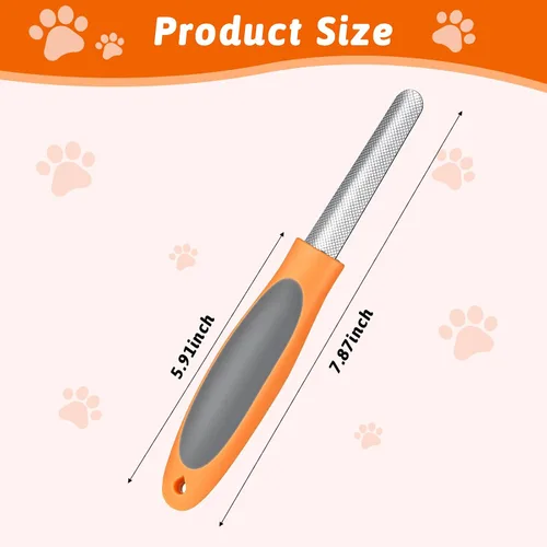 Vista 2 de Lima de uñas de metal para perros y gatos, mango de goma ergonómico, herramienta de aseo de uñas de metal duradera, herramienta de aseo para quitar