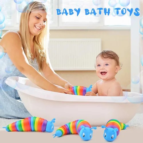Vista 4 de Cevioce Juguete Fidget de Babosa, Juguetes Fidget de Babosa Sensorial para Niños y Adultos, 1 PC Juguetes Sensoriales para Autismo para Niños