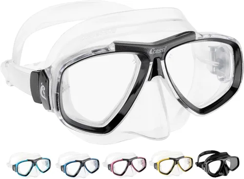 Vista 12 de Cressi Primera máscara de buceo con lentes inclinadas para buceo - Focus: Made in Italy