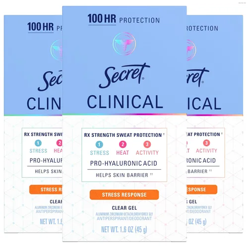Vista 12 de Secret Clinical Strength antitranspirante y desodorante para mujeres, 3X Protección contra el estrés, 72 horas de protección contra el sudor