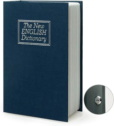 Vista 16 de Caja fuerte de almacenamiento de libro de diversión (9.5"×6"×2.2"), caja fuerte secreta tipo diccionario con cerradura de combinación de seguridad