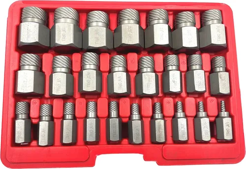 Vista 2 de Steel Force ASE25 - Juego de 25 extractores de tornillos Removedor de pernos rotos Herramienta de sujeción pelada