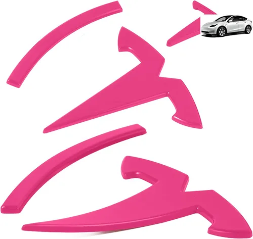 Vista 9 de Accesorios de emblema para Tesla Model 3 Logo Sticker 2023 2022-2017 Model 3 Calcomanías (negro)