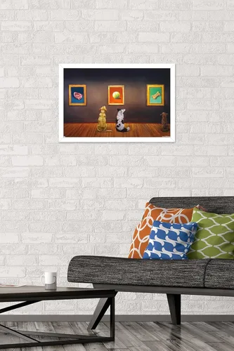 Vista 34 de Trends International Lucia Heffernan Art - Póster de pared de museo del perro, 22.375 x 34 pulgadas, versión enmarcada en negro Versión con marco