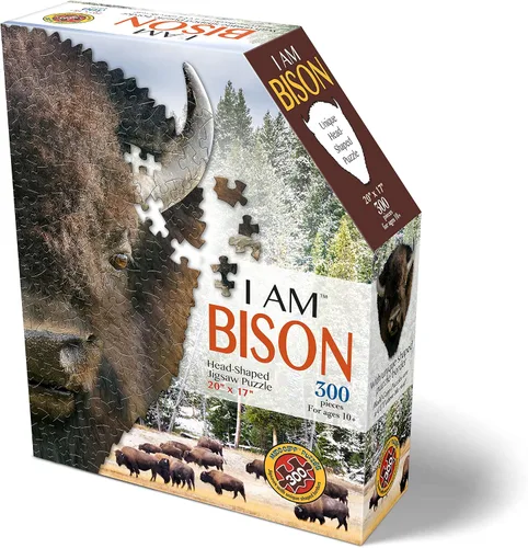 Vista 2 de Madd Capp Rompecabezas - I AM Bison - 300 piezas - Rompecabezas en forma de animal
