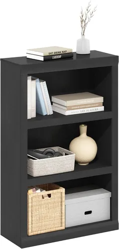 Vista 15 de Furinno LUDER - Estantería de libros, estantería moderna de 2 niveles, estantería abierta de 9 x 16 x 21, para sala de estar, dormitorio, oficina