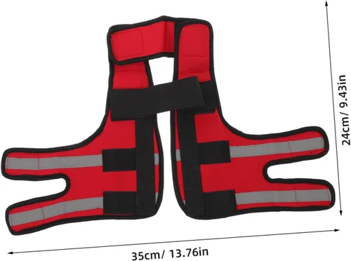 Vista 2 de SEWACC Funda ajustable para patas delanteras de perro con soporte de hombro para razas pequeñas y medianas, transpirable, protector de codo