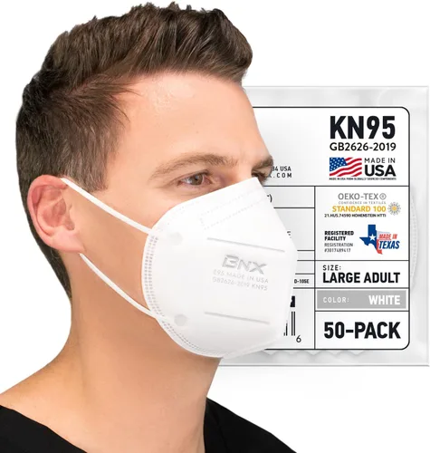 Vista 17 de AccuMed BNX KN95 Face Masks Made in USA (Adult Large, Adult Medium, Kids Small) (Earloop) (Model: E95/E95M/E95S)