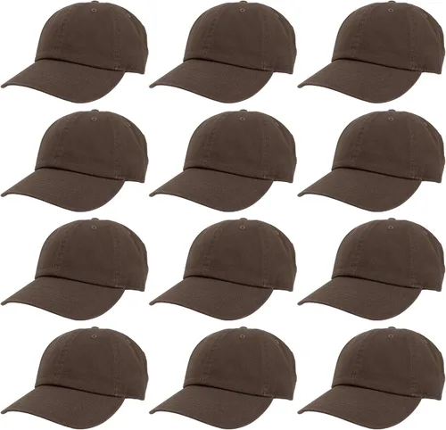 Vista 112 de Gelante Gorras de béisbol 100% algodón liso en blanco tamaño ajustable al por mayor a granel de 12