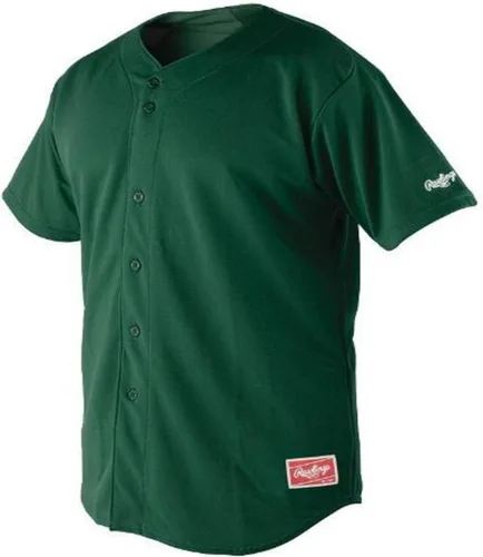 Vista 6 de Rawlings Jersey con botones completos para hombre con mangas raglán