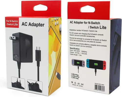 Vista 8 de Prodico Cargador para Nintendo Switch, cargador de viaje rápido compatible con Nintendo SwitchSwitch LiteSwitch OLEDSwitch Dock