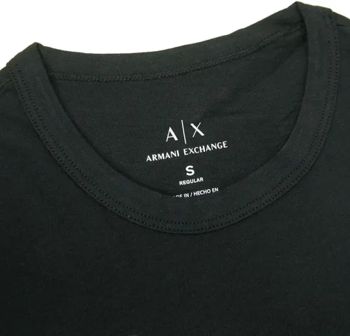 Vista 4 de AX ARMANI EXCHANGE Camiseta con logotipo de cuello redondo para hombre
