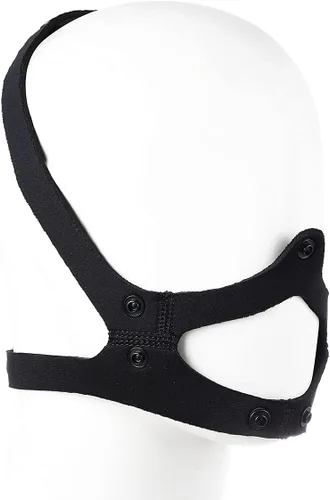 Vista 4 de Neo Puppy - Kit de bozal transpirable para perro, máscara de media cara con lengua (negro), Negro