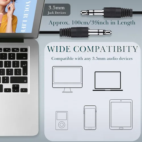 Vista 7 de Kanayu Paquete de 100 auriculares con cable a granel para aula, sin