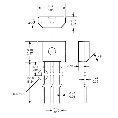Vista 3 de Gikfun A3144/OH3144/AH3144E Sensor de efecto Hall Detector magnético para Arduino (paquete de 20 piezas) EK1325